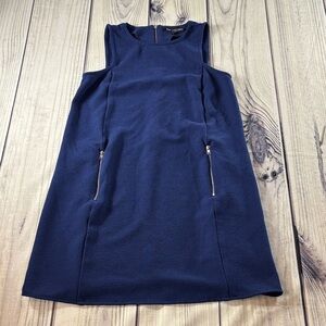 One Love Y2K style Zipper Detail Deep Blue Mini Dress size S